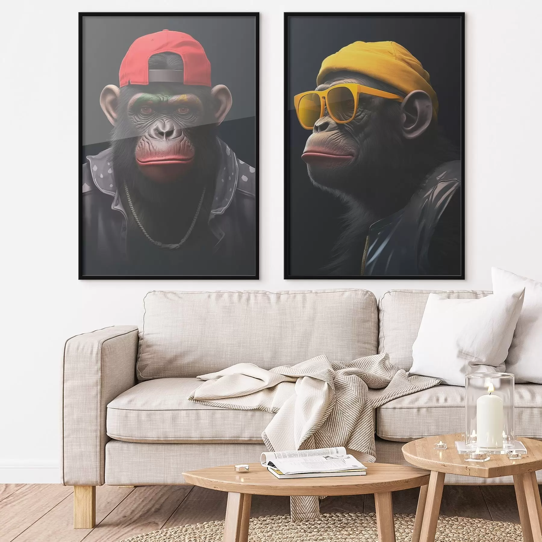 Fototapeedid Harmoonia, kolm nägu, erksad värvid d00452