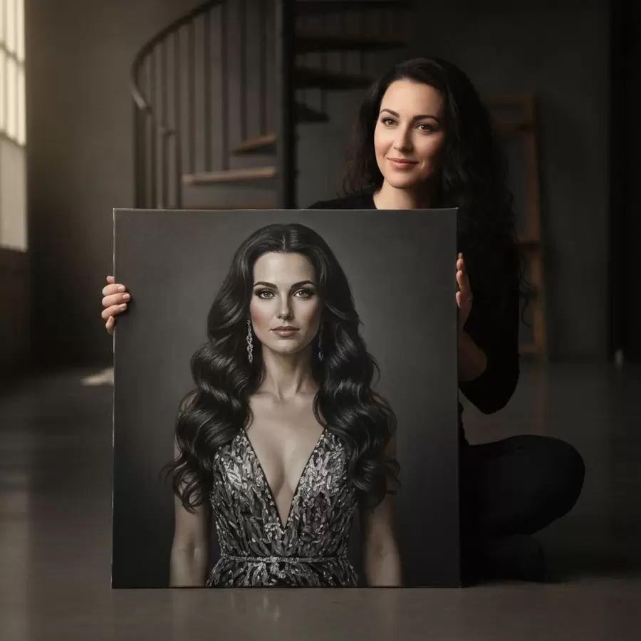 Pilt Tüdrukule kingitus tema foto põhjal s47192