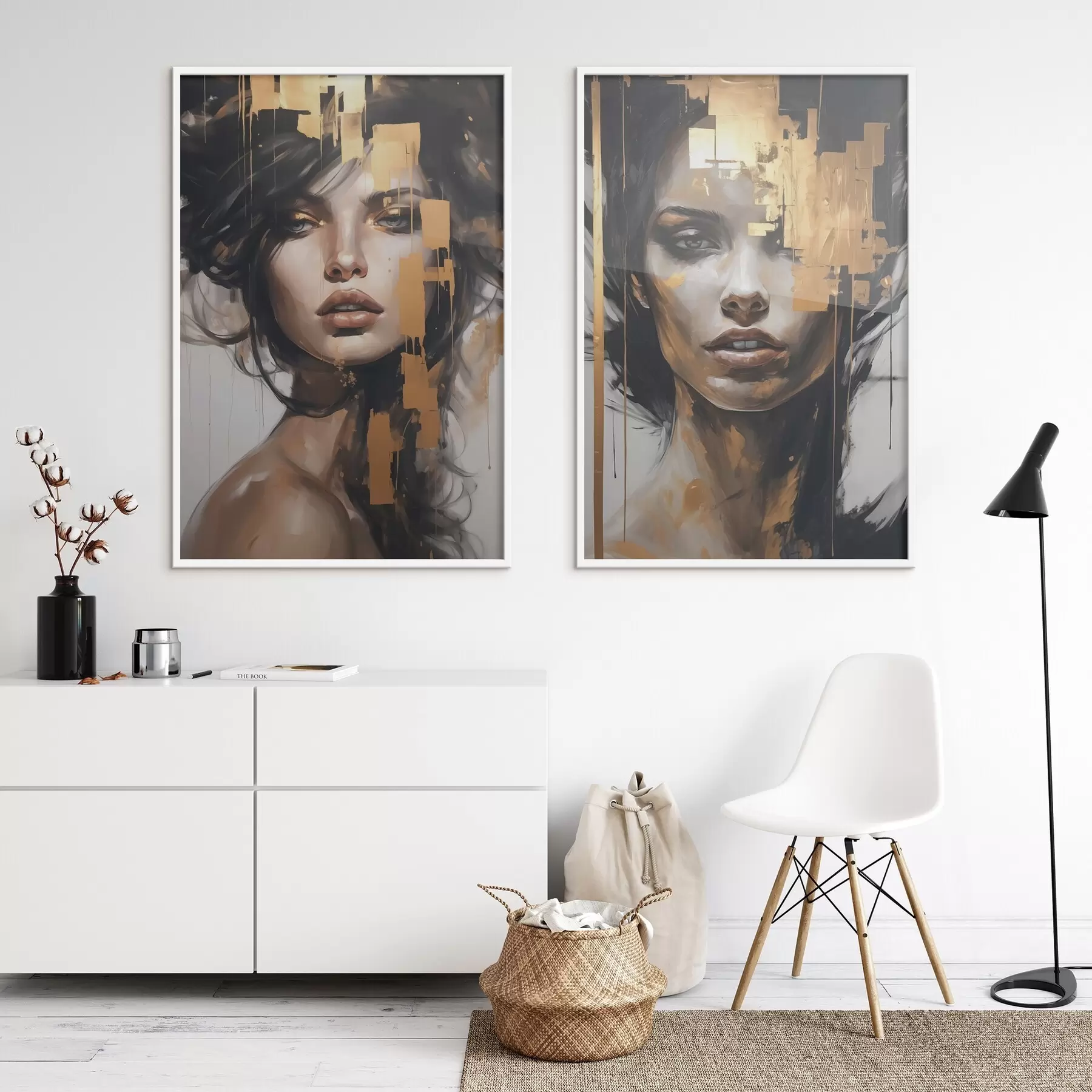 Fototapeedid Tüdruku abstraktne portree d01082