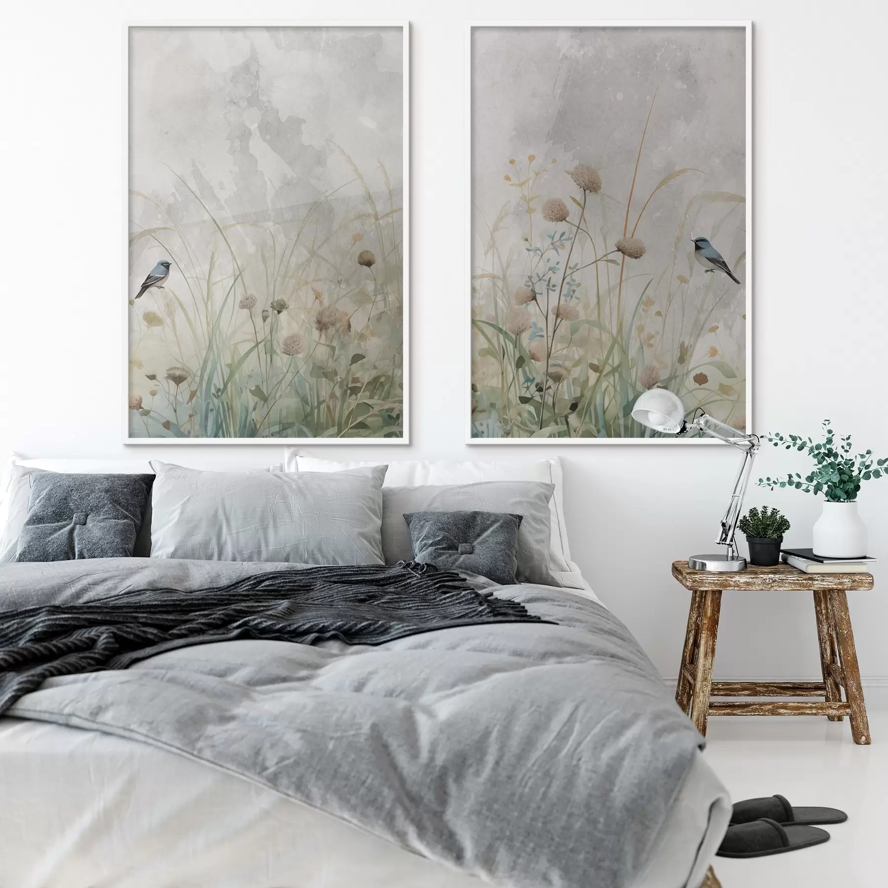 Fototapeedid Linnud looduslike lillede taustal d01068