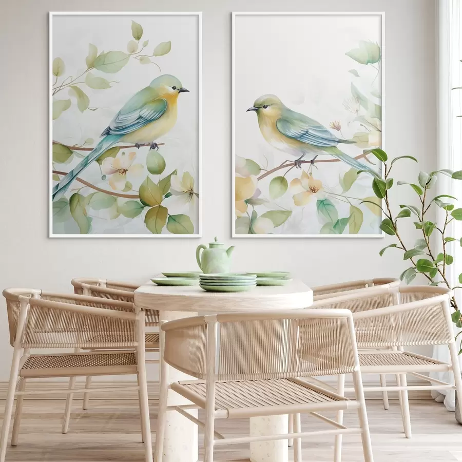 Fototapeedid Kaks tihast jasmiini okstel d01069