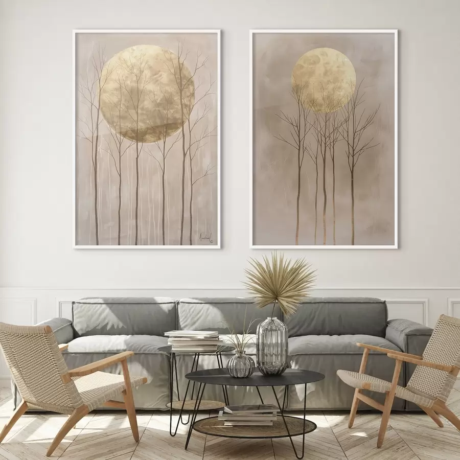 Fototapeedid Õrnad puud ja ring d01137