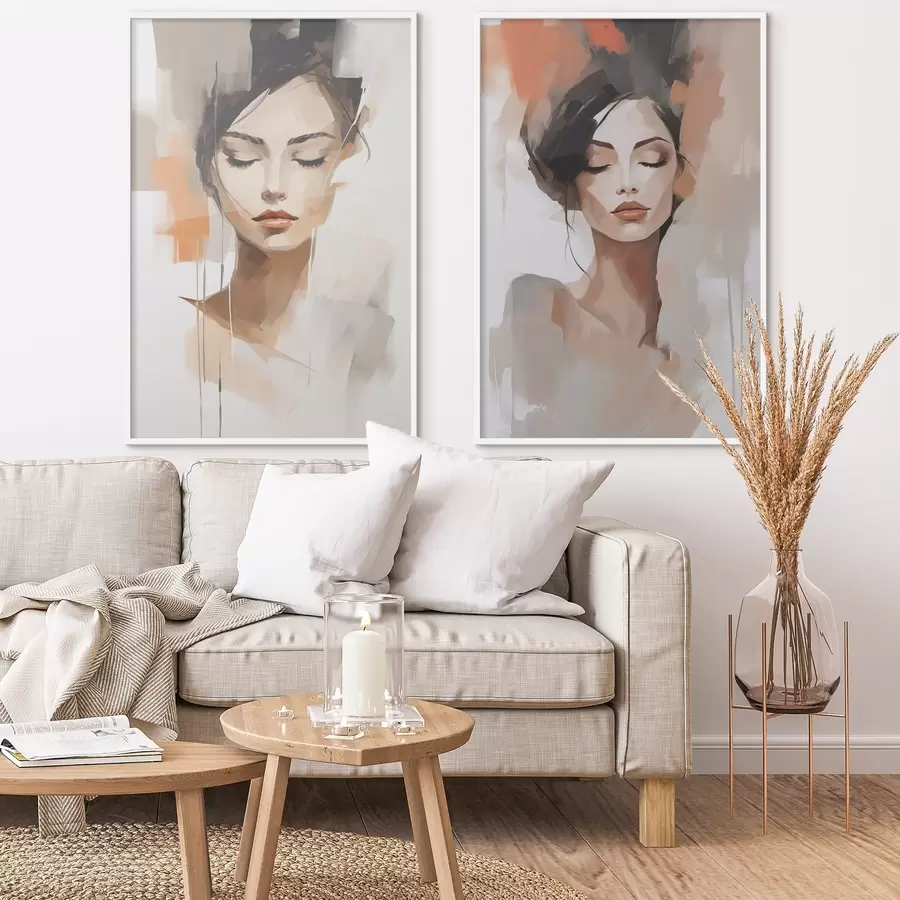 Fototapeedid Tüdruku abstraktne portree d01159