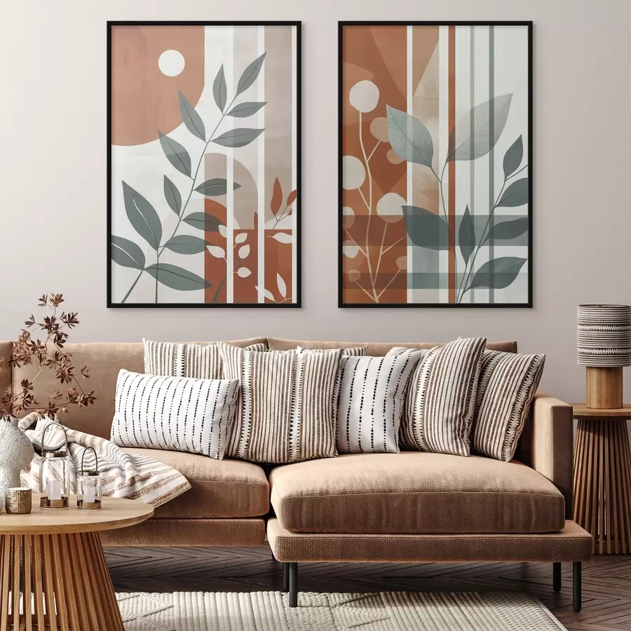 Fototapeedid Abstraktsioon lehtede okstega d01074