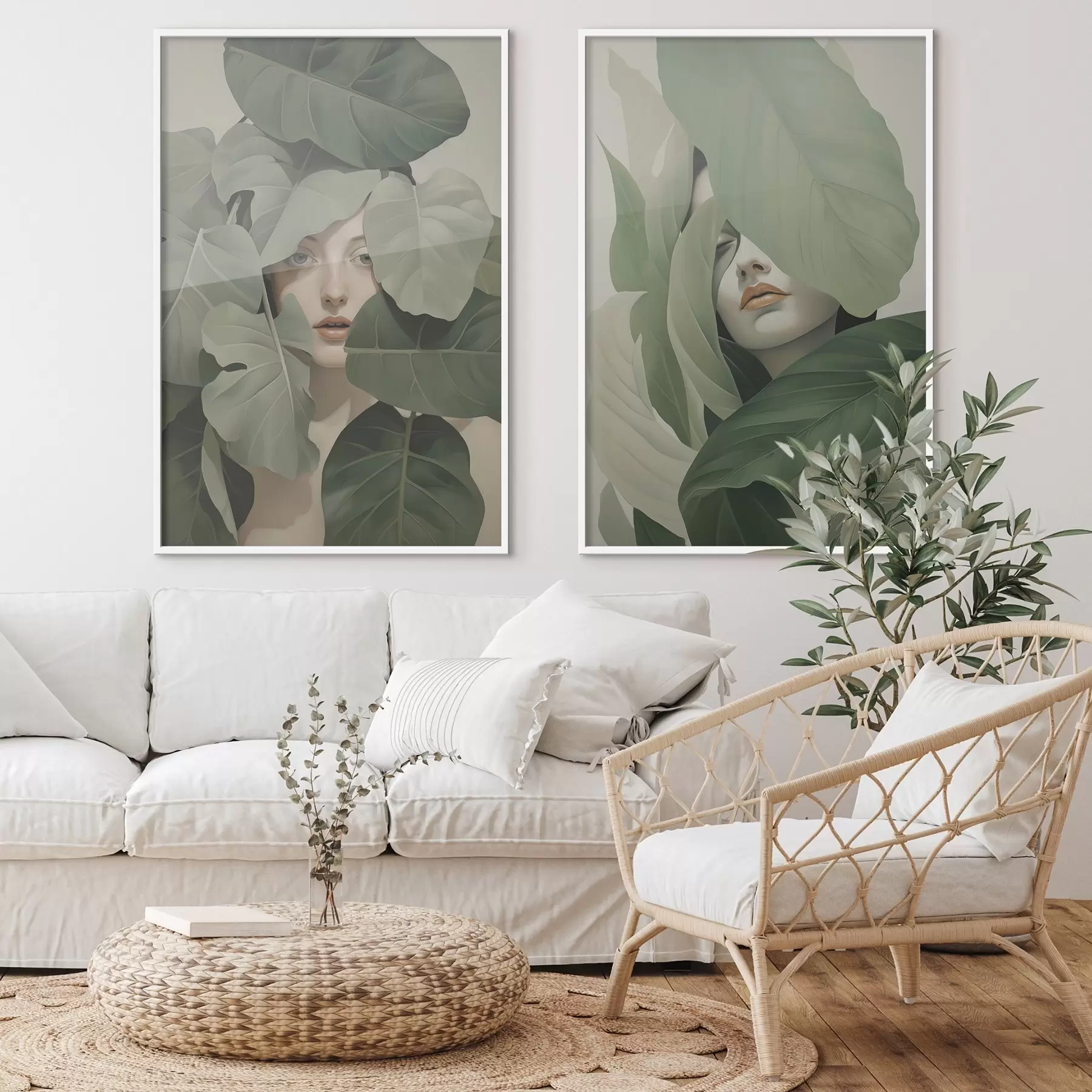 Fototapeedid Lehtedes tüdruku portree d01183