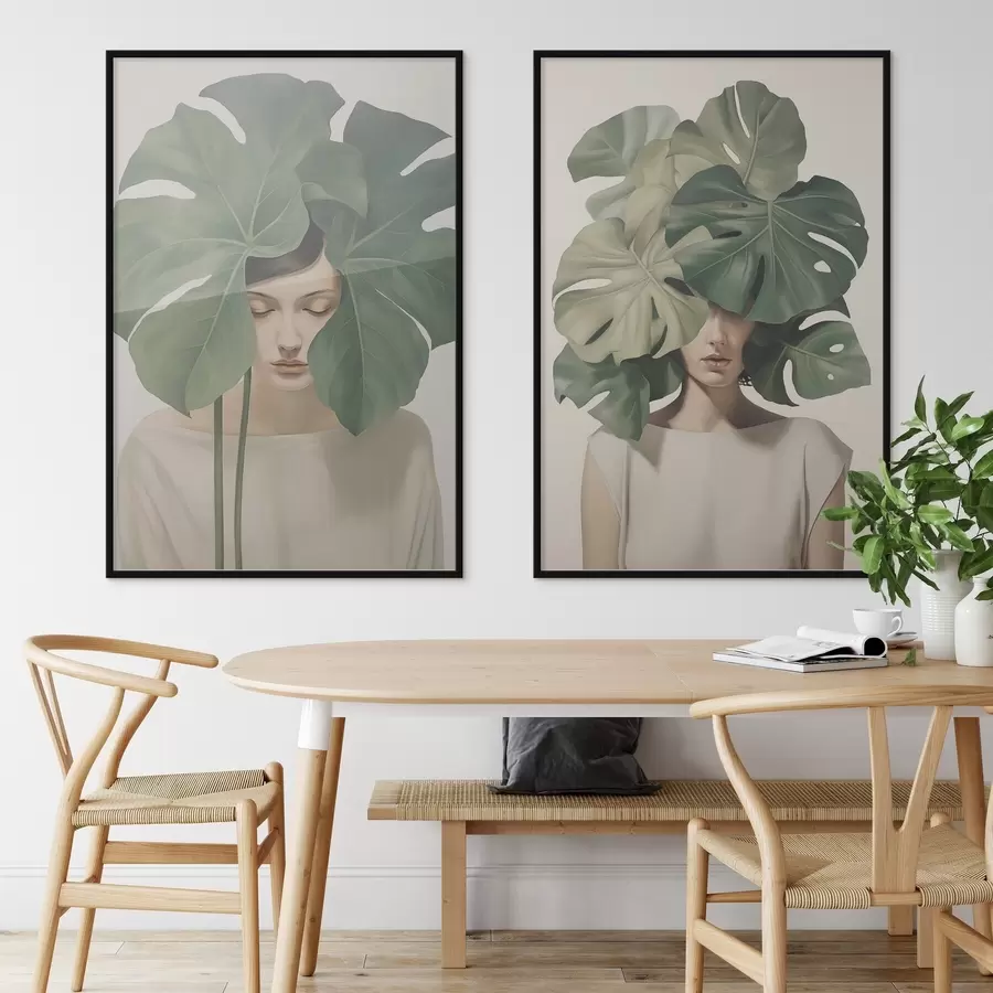 Fototapeedid Lehtedega tüdruk d01185