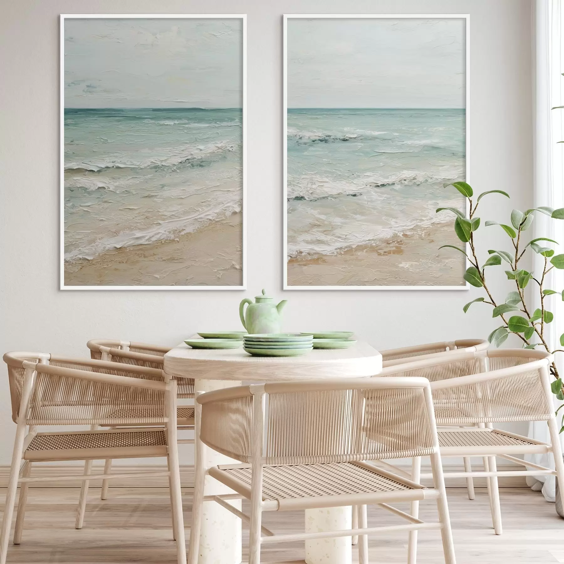 Fototapeedid mereäärne õlimaalistiilis d01170