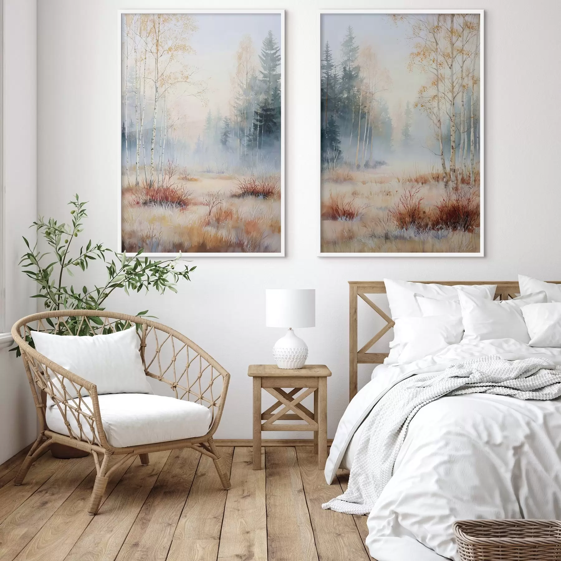 Fototapeedid maastik esimesed külmad metsas d01174