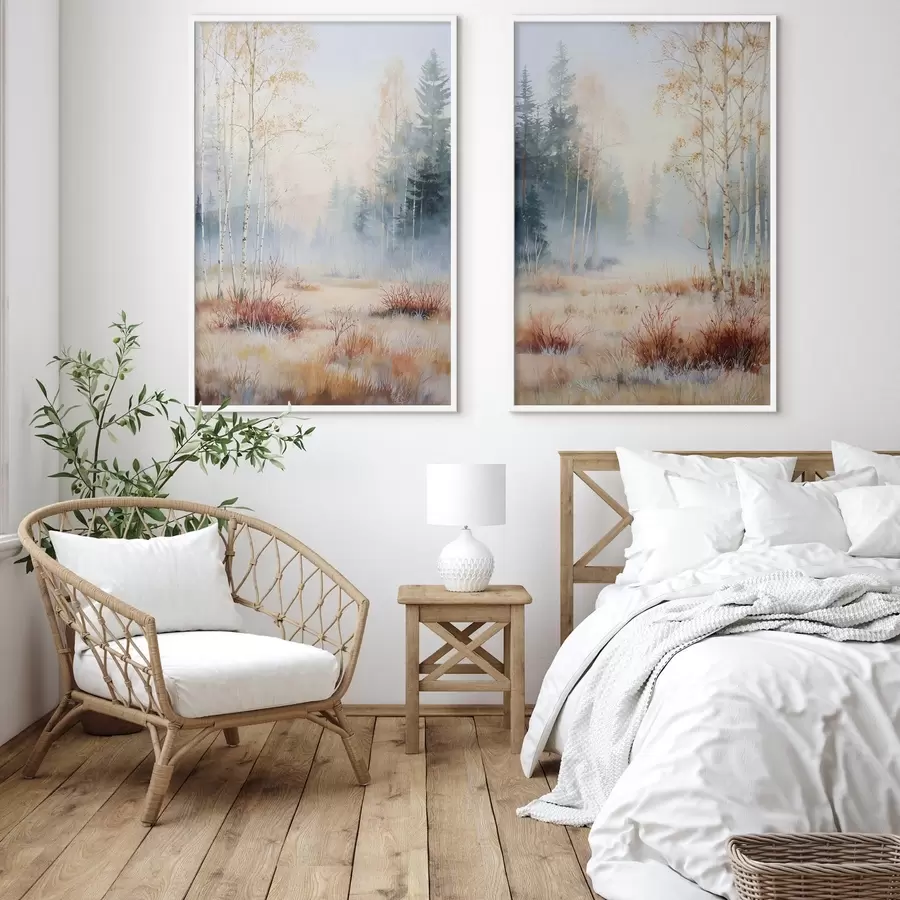 Fototapeedid maastik esimesed külmad metsas d01174