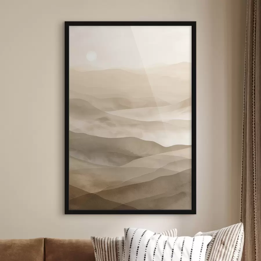 Fototapeedid Hele toonidega mäed, akvarelli imitatsioon f47638