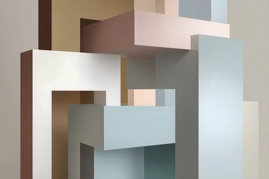 Fototapeedid abstraktne geomeetria 3D-stiilis w05065