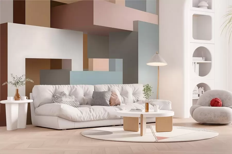 Fototapeedid abstraktne geomeetria 3D-stiilis w05065