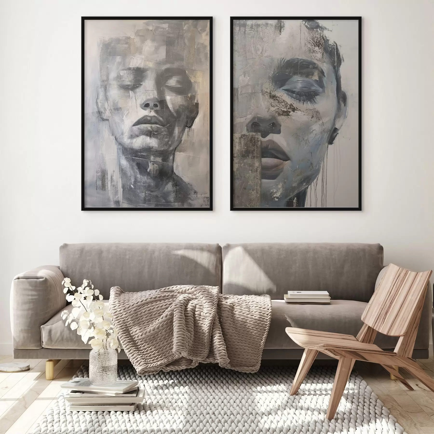 Fototapeedid Kaasaegne abstraktne naisportree d01232