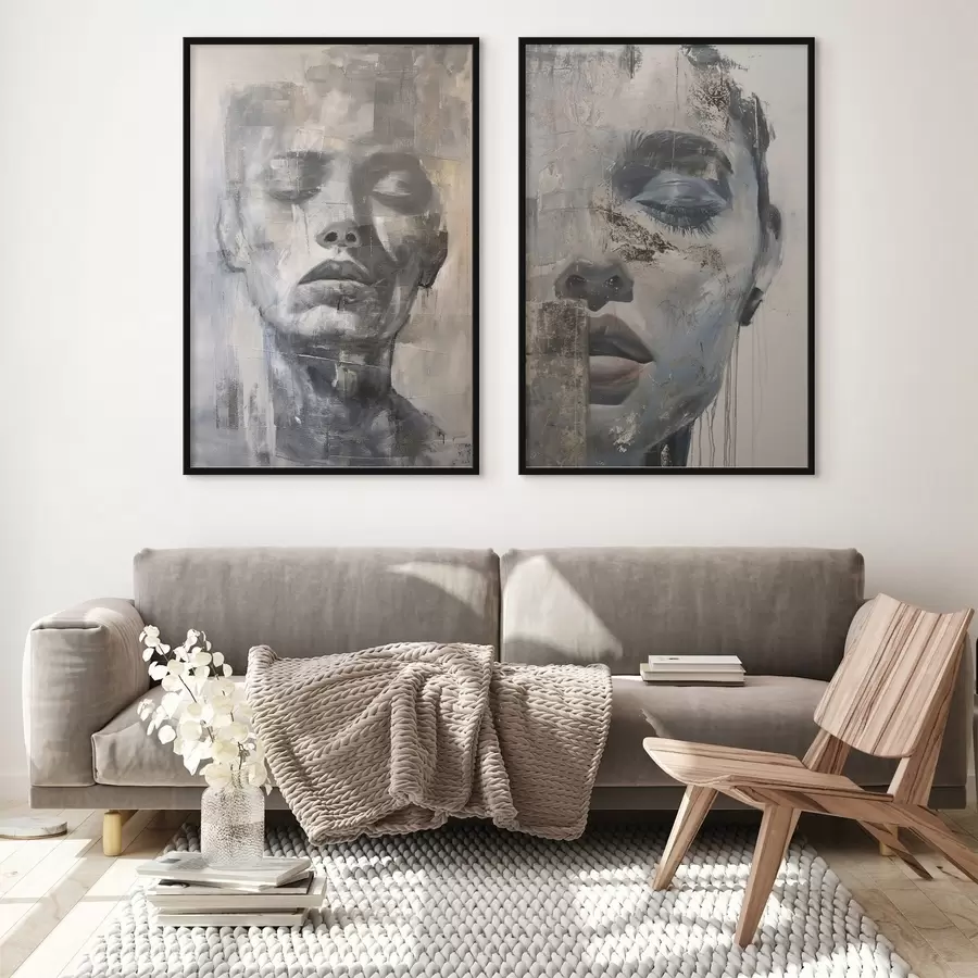 Fototapeedid Kaasaegne abstraktne naisportree d01232