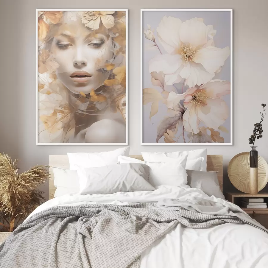 Fototapeedid Tüdruk ja õrnad lilled d01251