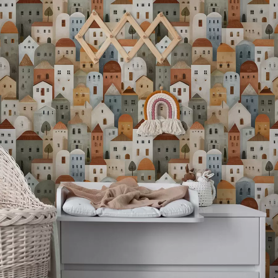 Fototapeedid Väikesed linnamajad a00970