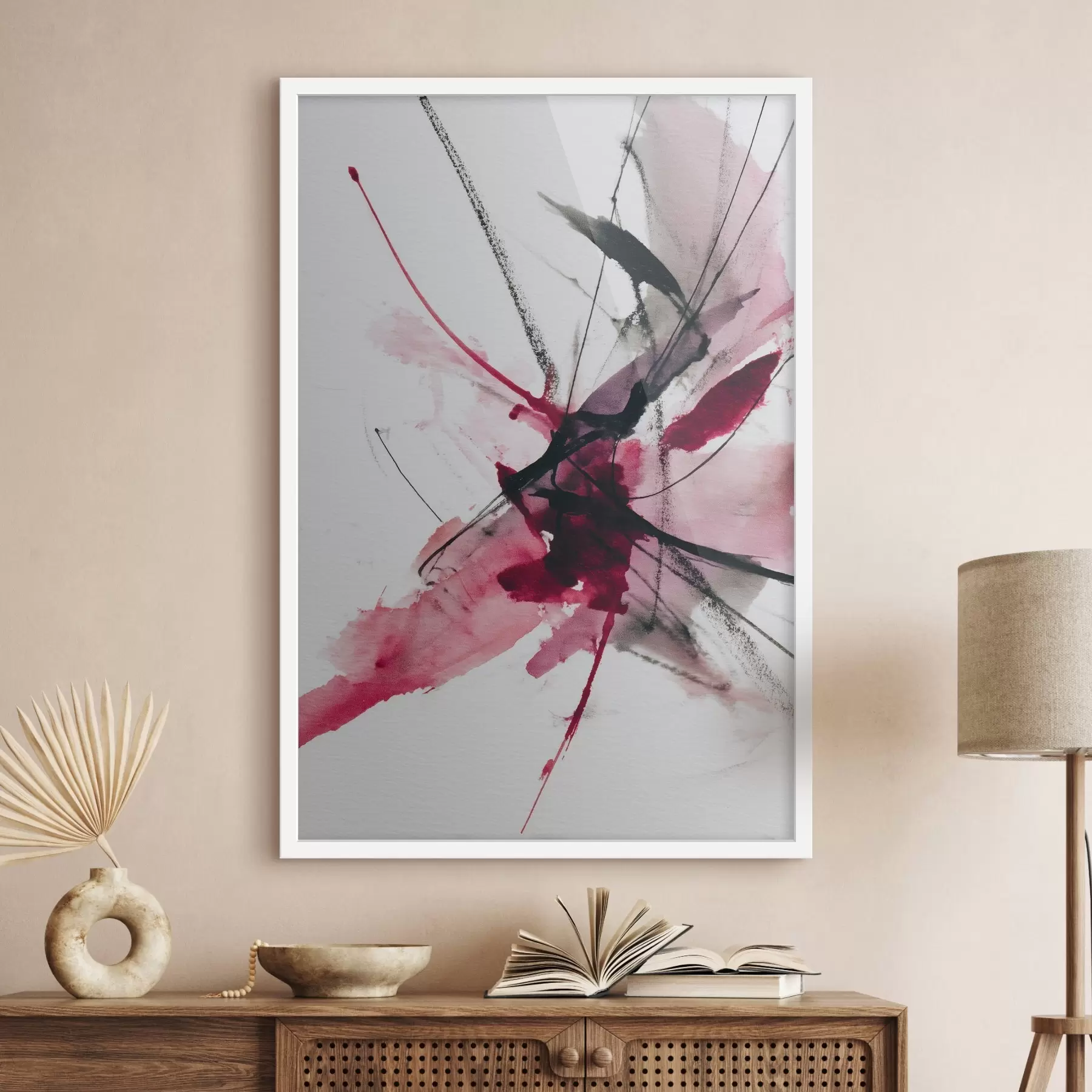 Fototapeedid Kaasaegne joonte ja täppide kompositsioon akvarellistiilis f46951