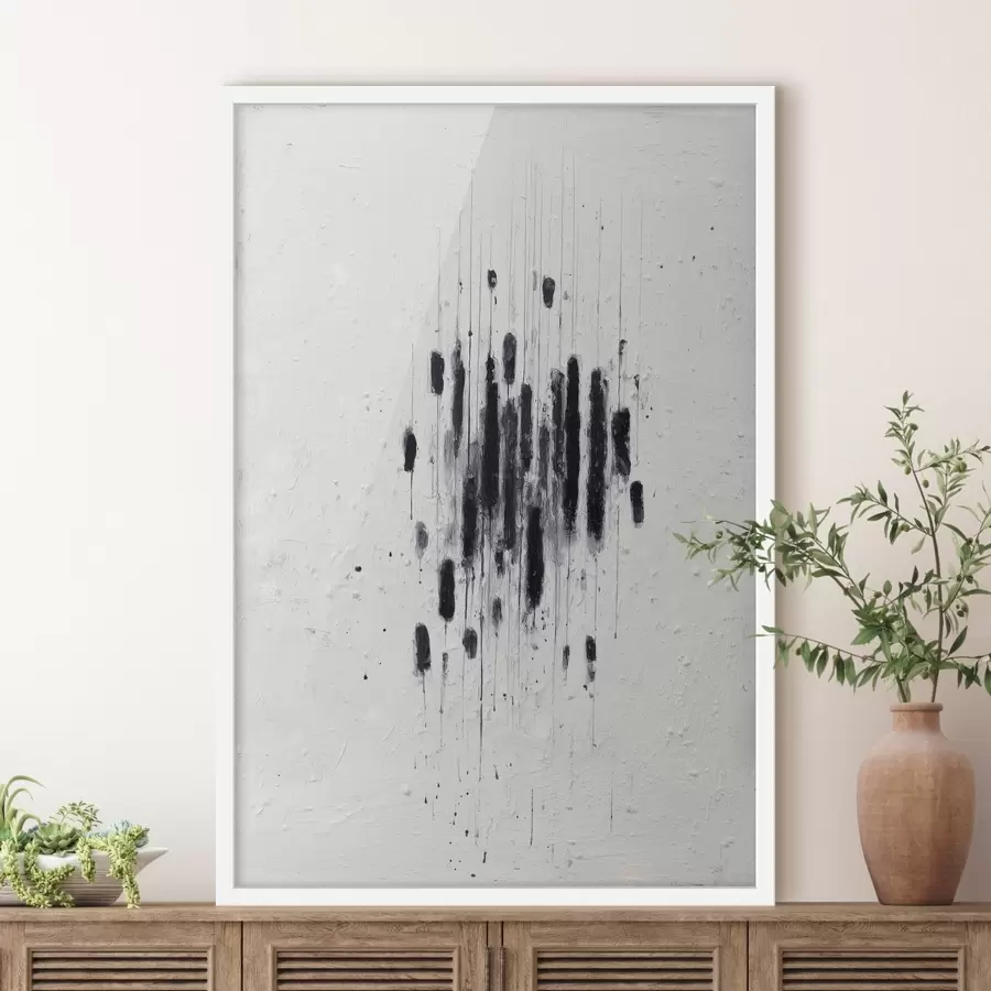 Fototapeedid Minimalistlik kunst, millel on väljendusrikas pintslitõmbed ja hägused servad kaasaegses maalikunstistiilis. f46957