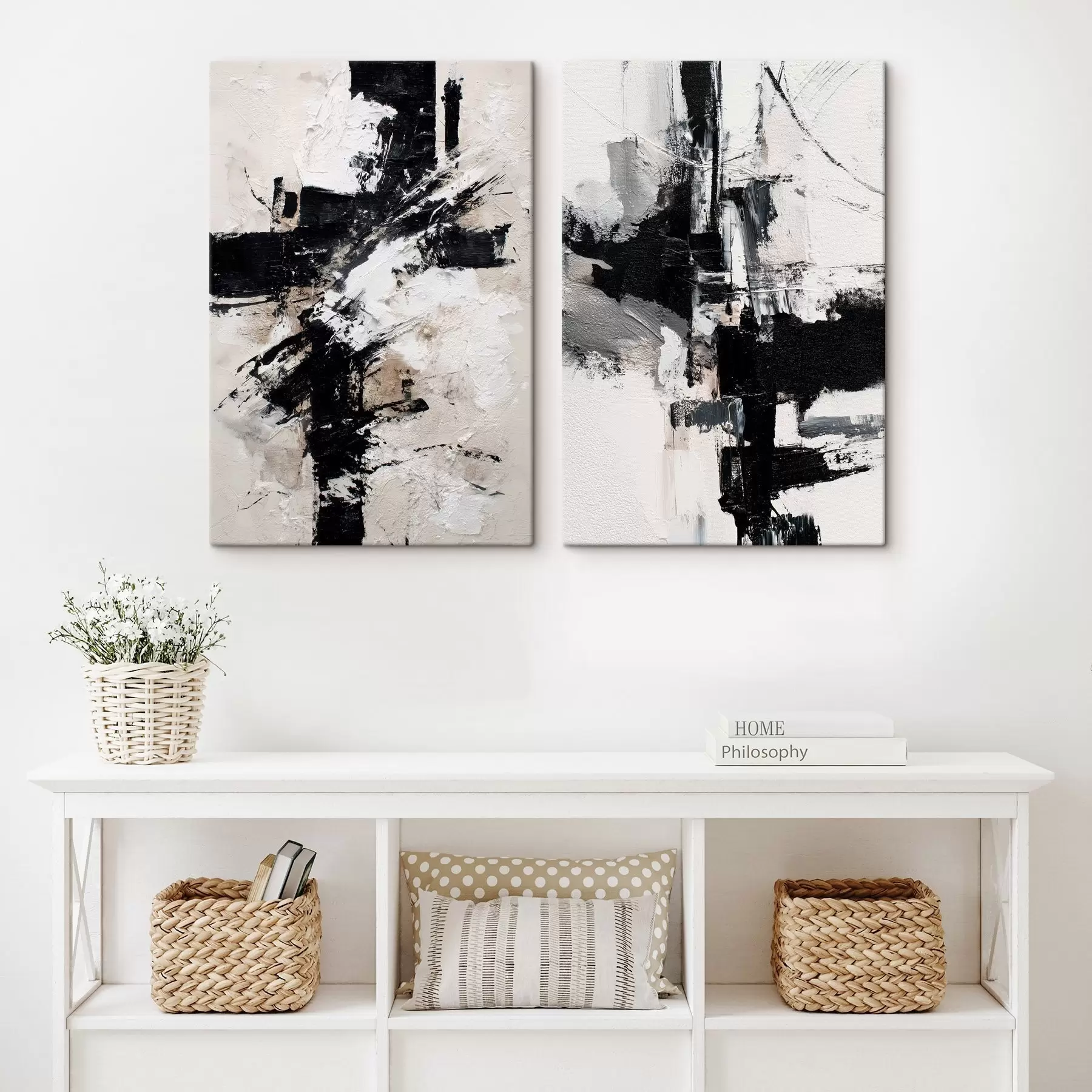 Pilt Minimalistlik kompositsioon dünaamiliste aktsentidega ja reljeefse tekstuuri imitatsiooniga m01151