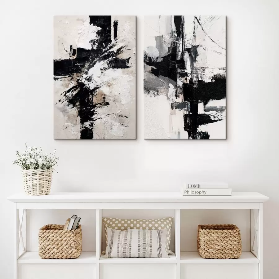 Pilt Minimalistlik kompositsioon dünaamiliste aktsentidega ja reljeefse tekstuuri imitatsiooniga m01151