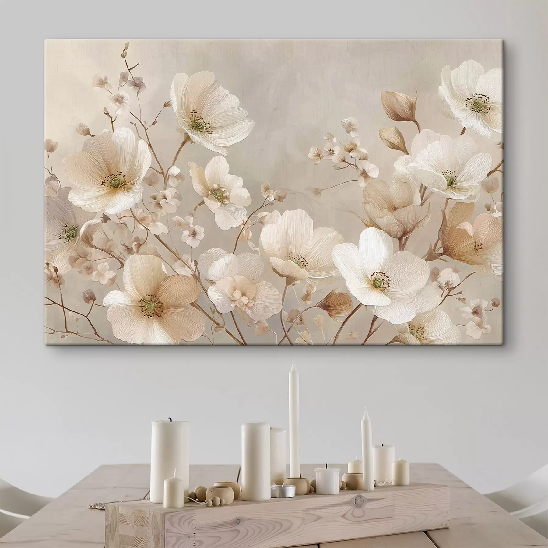 Pilt Suured lilled heledal taustal s47650