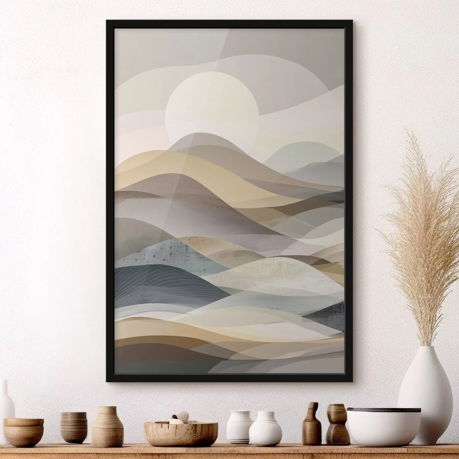 Fototapeedid Abstraktsed mäed, imitatsioon akvarell f47644