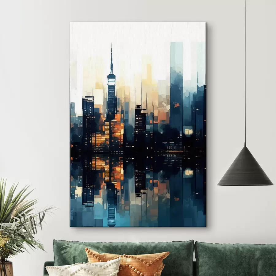 Pilt Õhtune päikeseloojang suurlinnas s47677