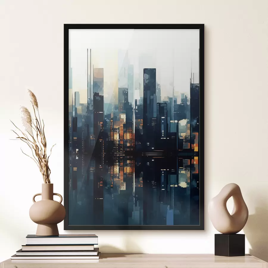 Fototapeedid Õhtune päikeseloojang suurlinnas f47676