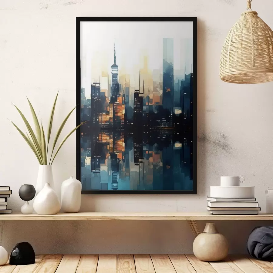 Fototapeedid Õhtune päikeseloojang suurlinnas f47677