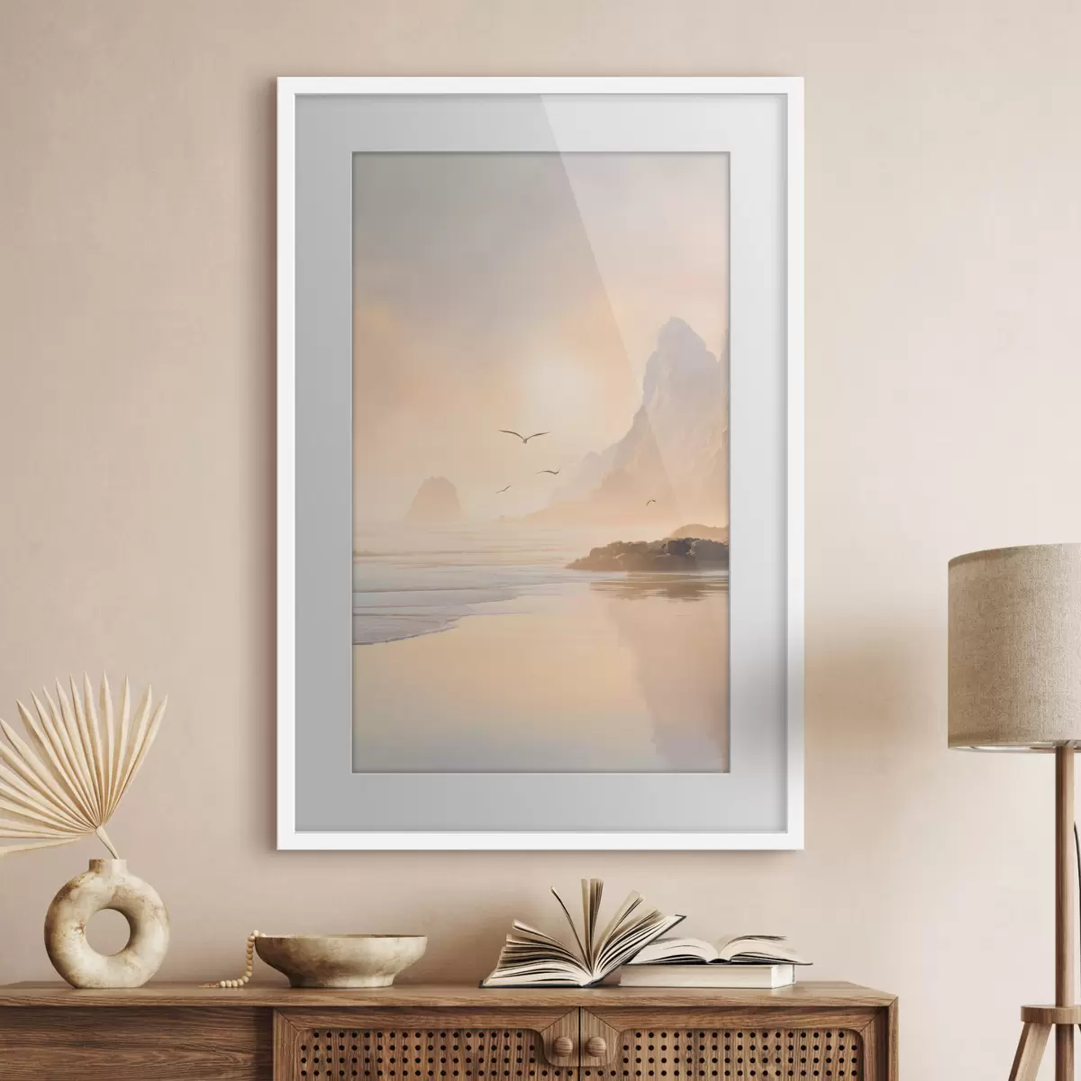 Plakat ookeani koidik mägedest taustal f47690
