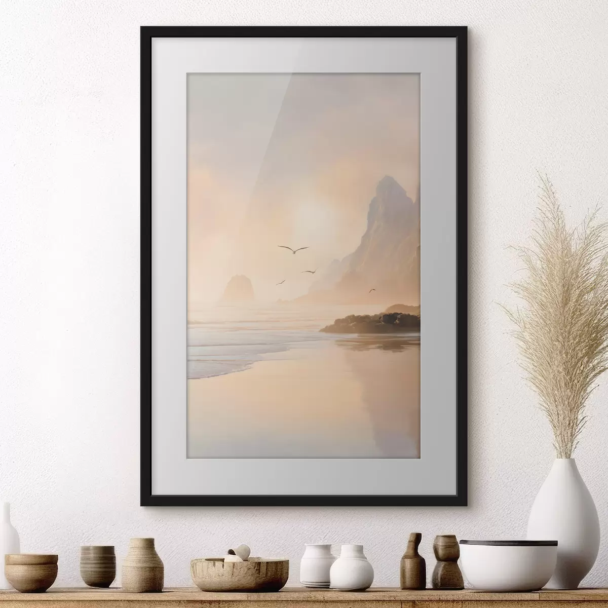 Plakat ookeani koidik mägedest taustal f47690