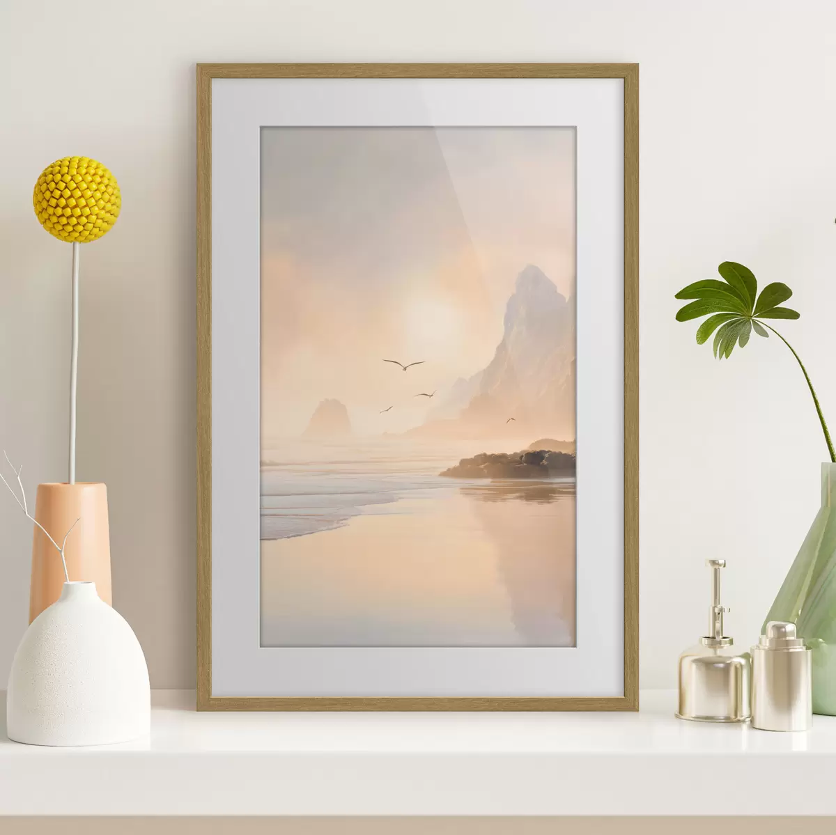Plakat ookeani koidik mägedest taustal f47690