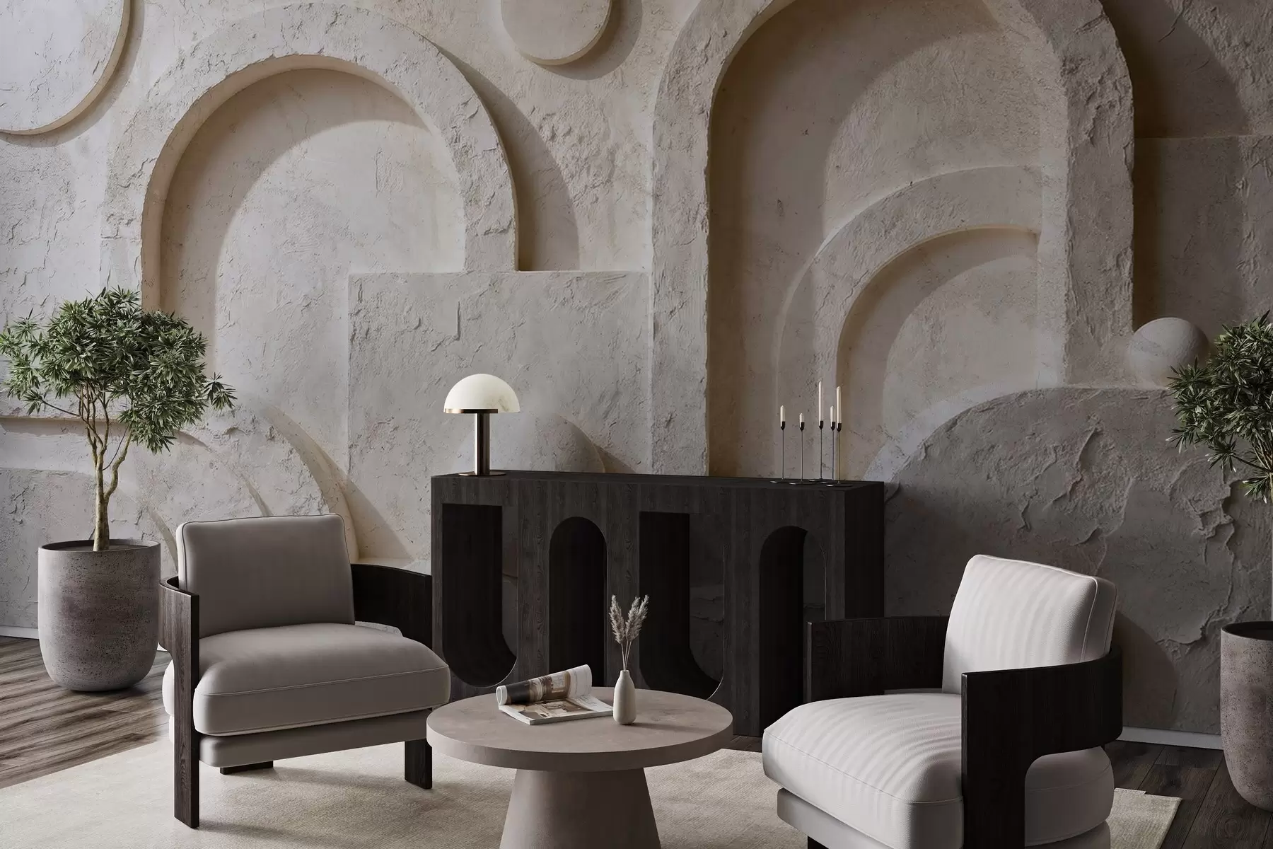 Fototapeedid Betoonist valmistatud ruumiline geomeetria w05186