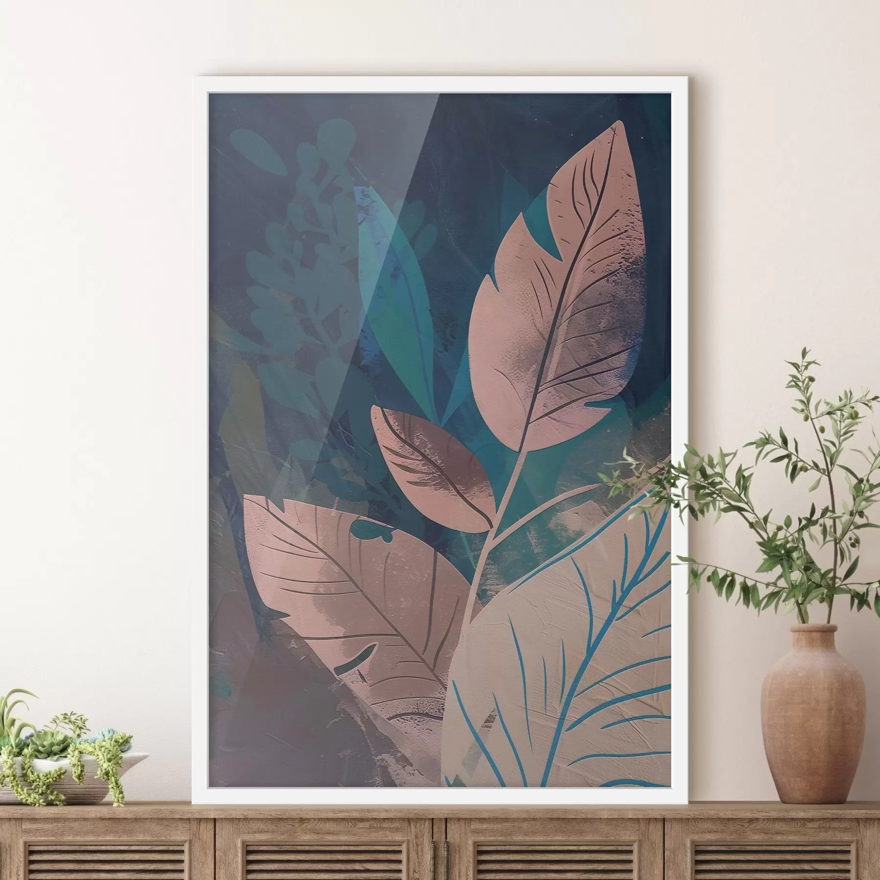 Fototapeedid Oksad ja lehed, abstraktsioon f47749