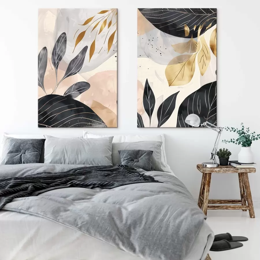 Pilt Abstraktsed oksad ja lehed m01300