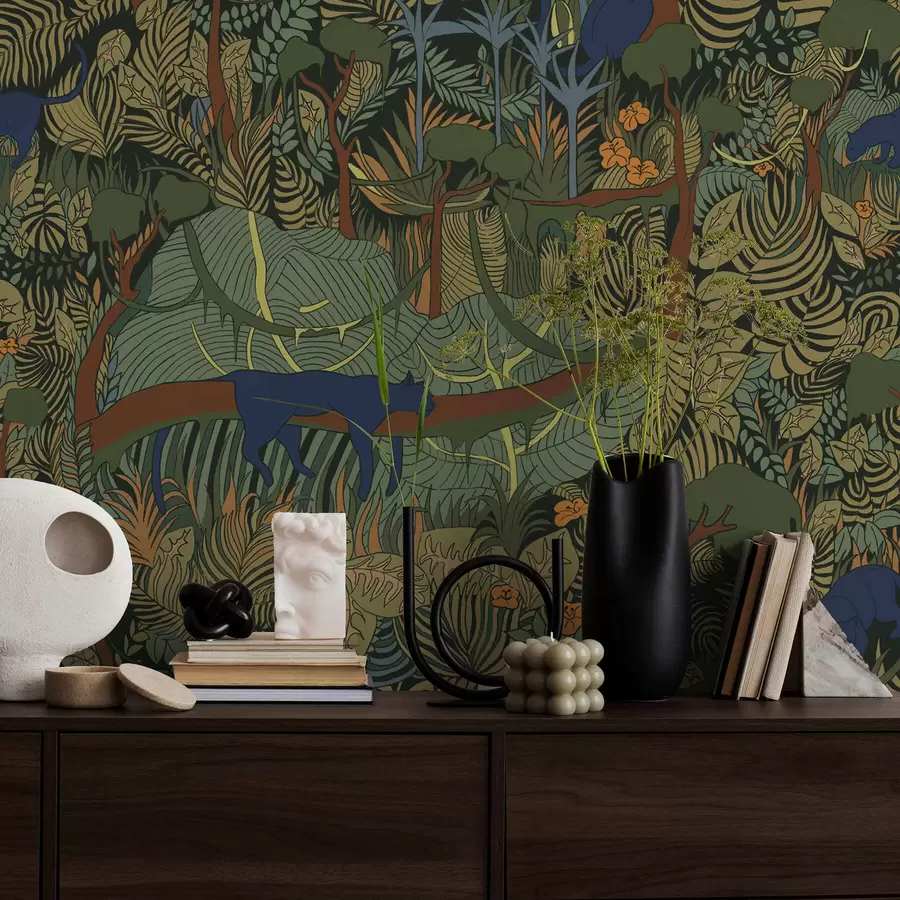 Fototapeedid Tume metsastseen loomadega a01108v1