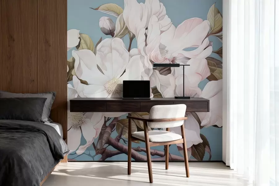 Fototapeedid Lopsakad lilled puuoksal w05178