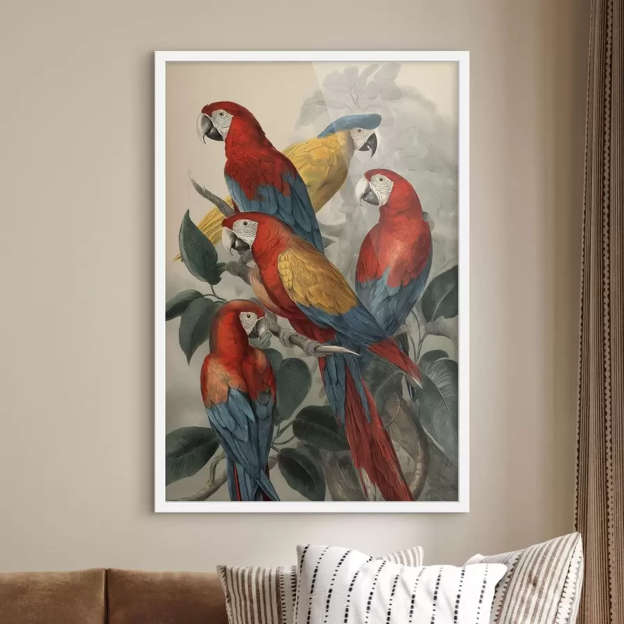 Fototapeedid Vintage papagoid f47730