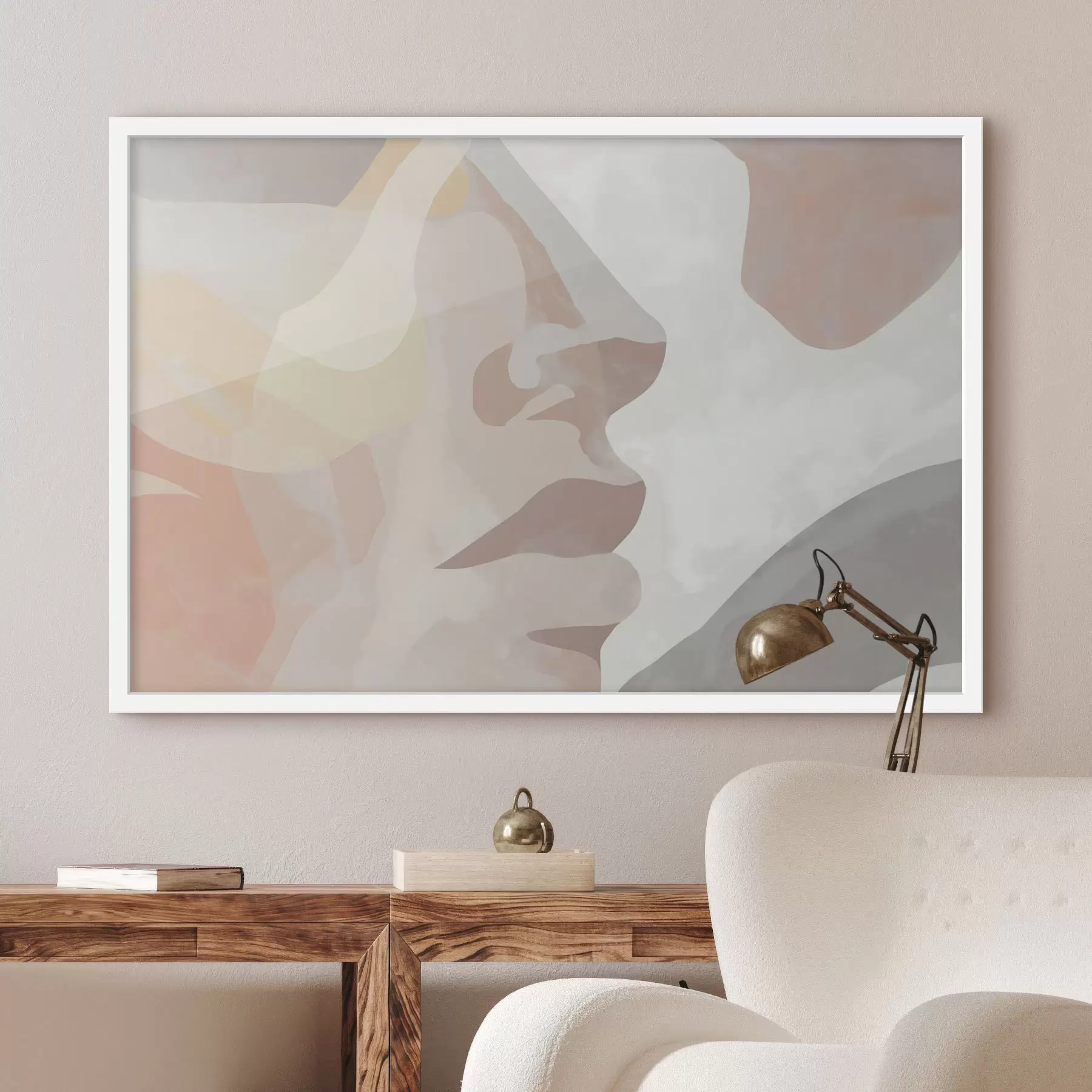 Fototapeedid Abstraktne minimalistlik nägu f47774
