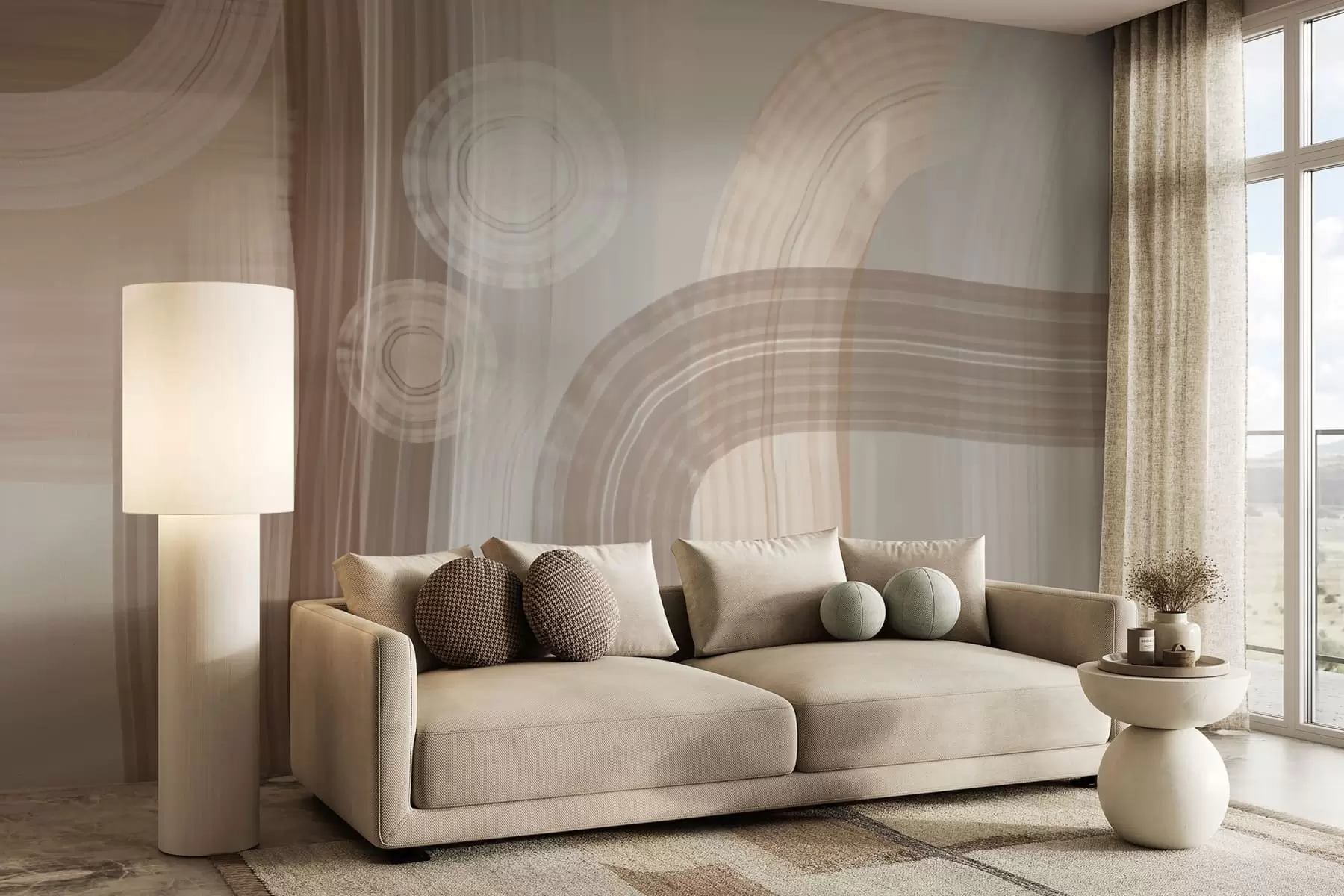 Fototapeedid kaasaegne abstraktsioon laiad pintslitõmbed w04876