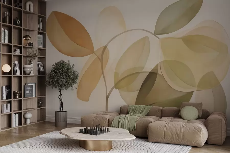 Fototapeedid Abstraktsed lehed maalimise imitatsioon w05208