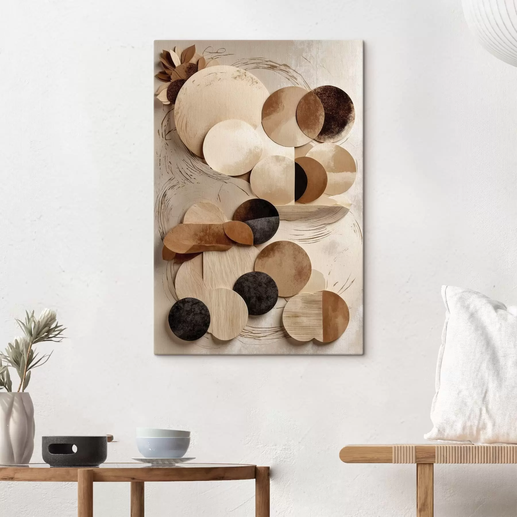 Pilt Soojades toonides ümarate kujundite kompositsioon s47751