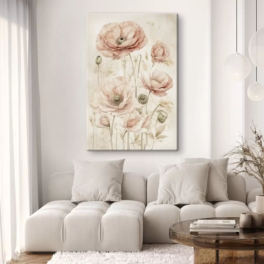 Pilt Õrnad lilled heleroosa toonides s47756