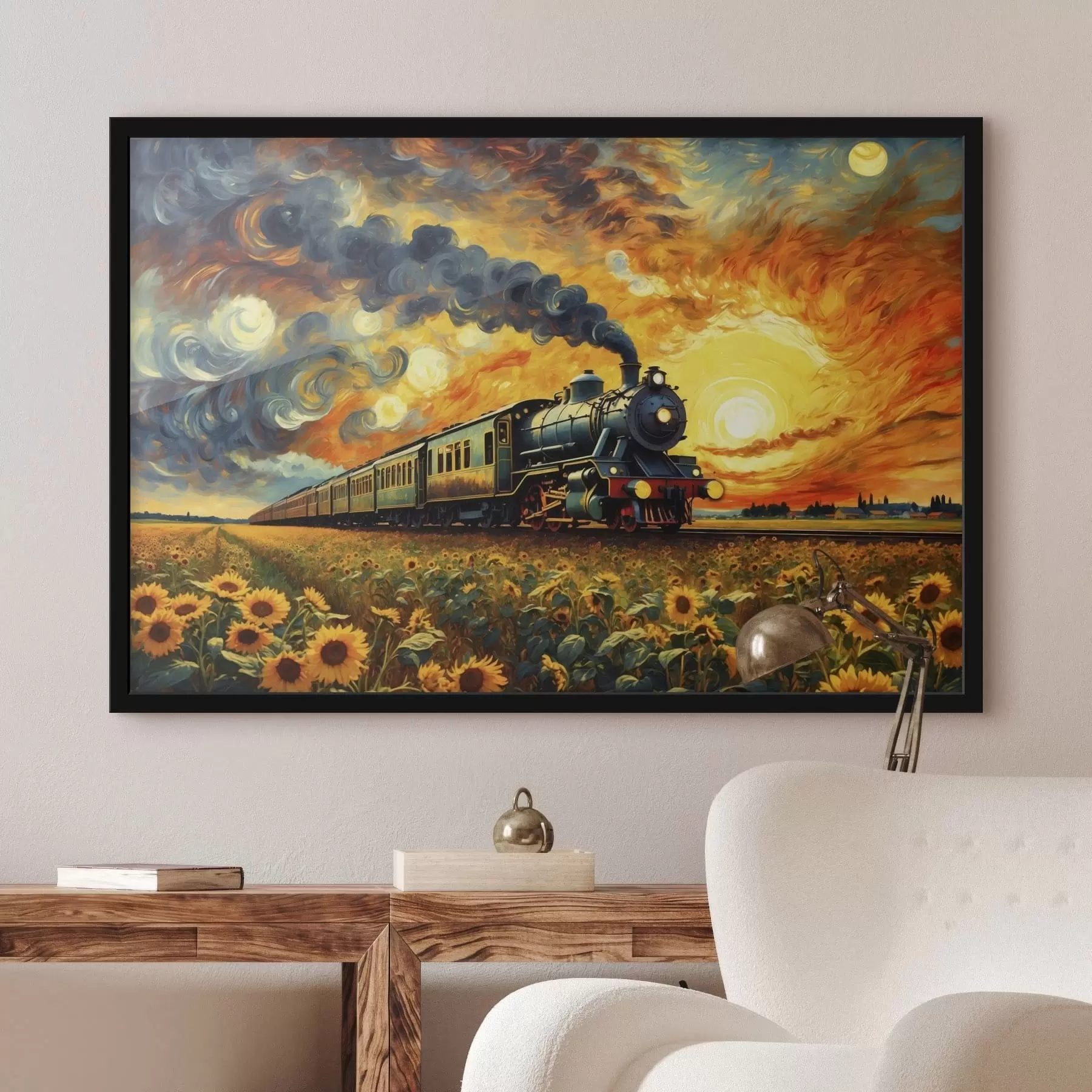 Fototapeedid Auruvedur põllul dramaatilise taeva taustal f47257