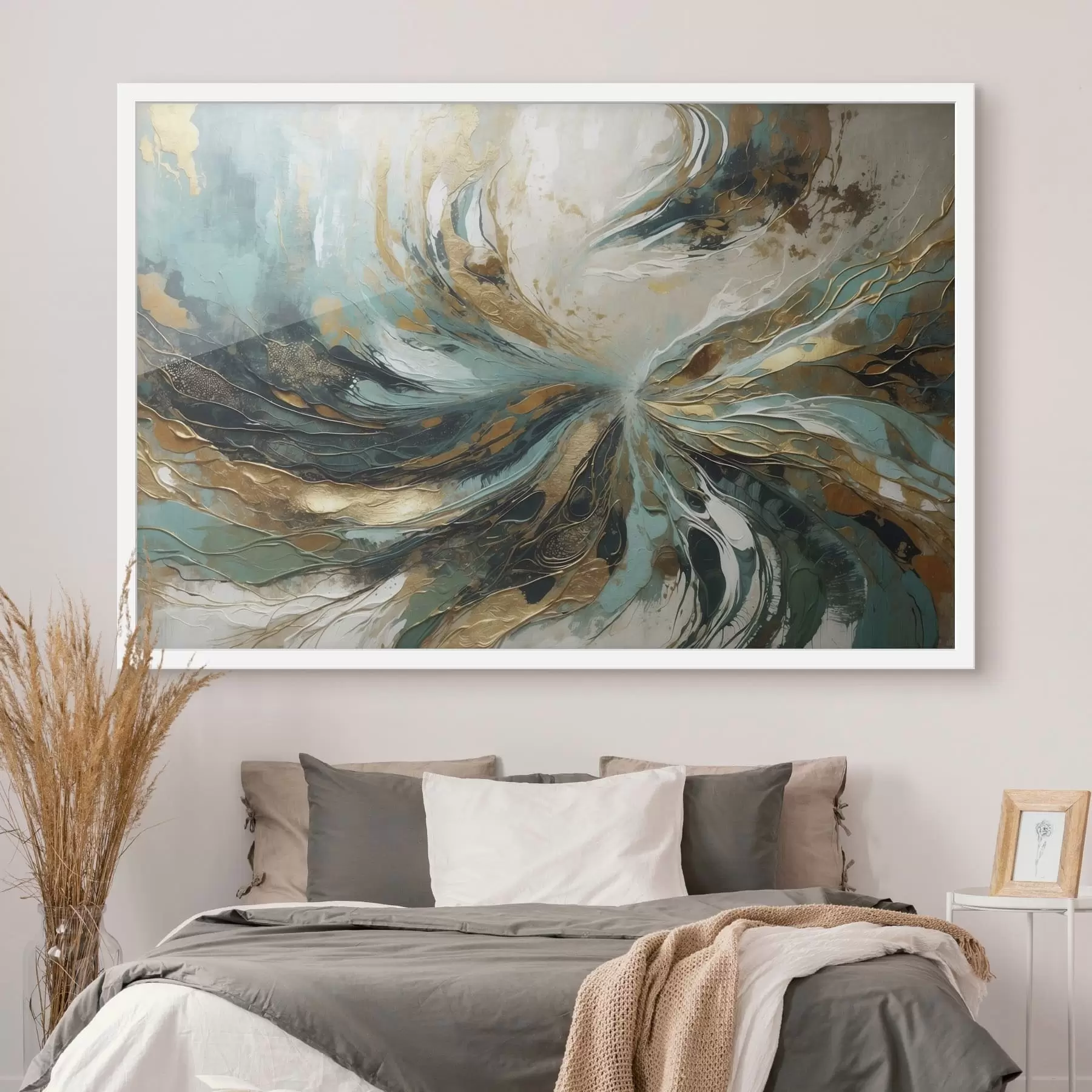 Fototapeedid Türkiissinine abstraktsioon joontega f47258