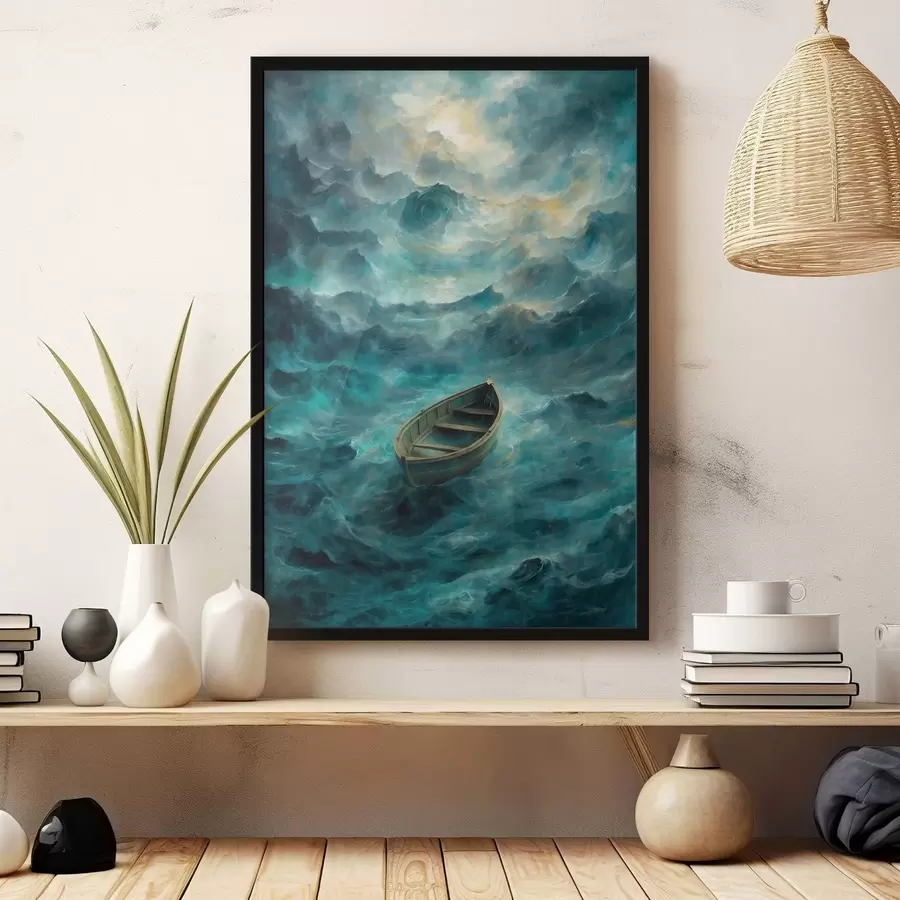 Fototapeedid Laev lainetel tormisel merel f47272