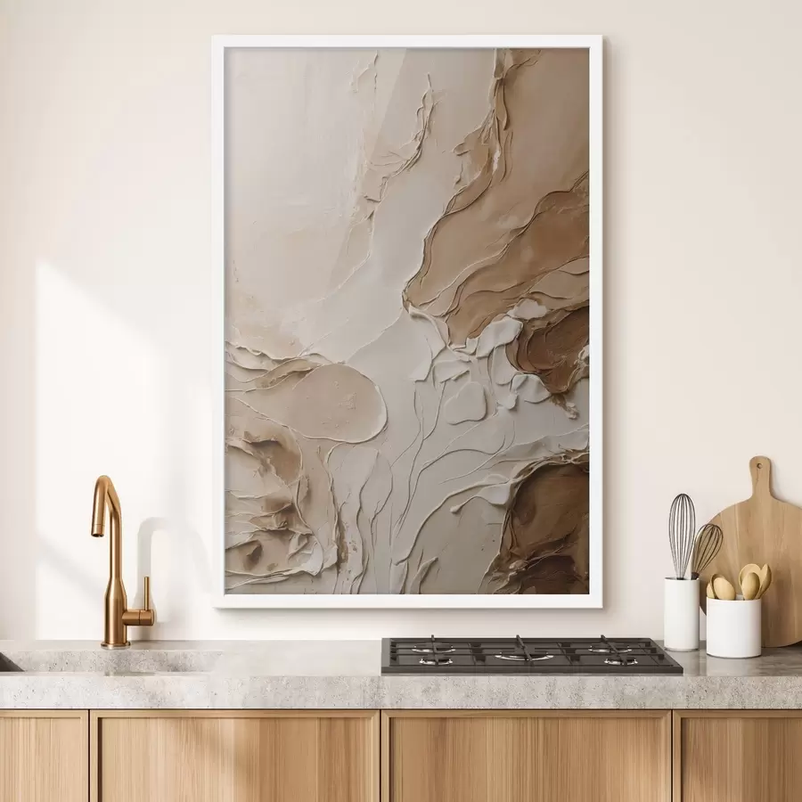 Fototapeedid Beežid tekstuuriga jooned sujuvate kontuuridega f47274