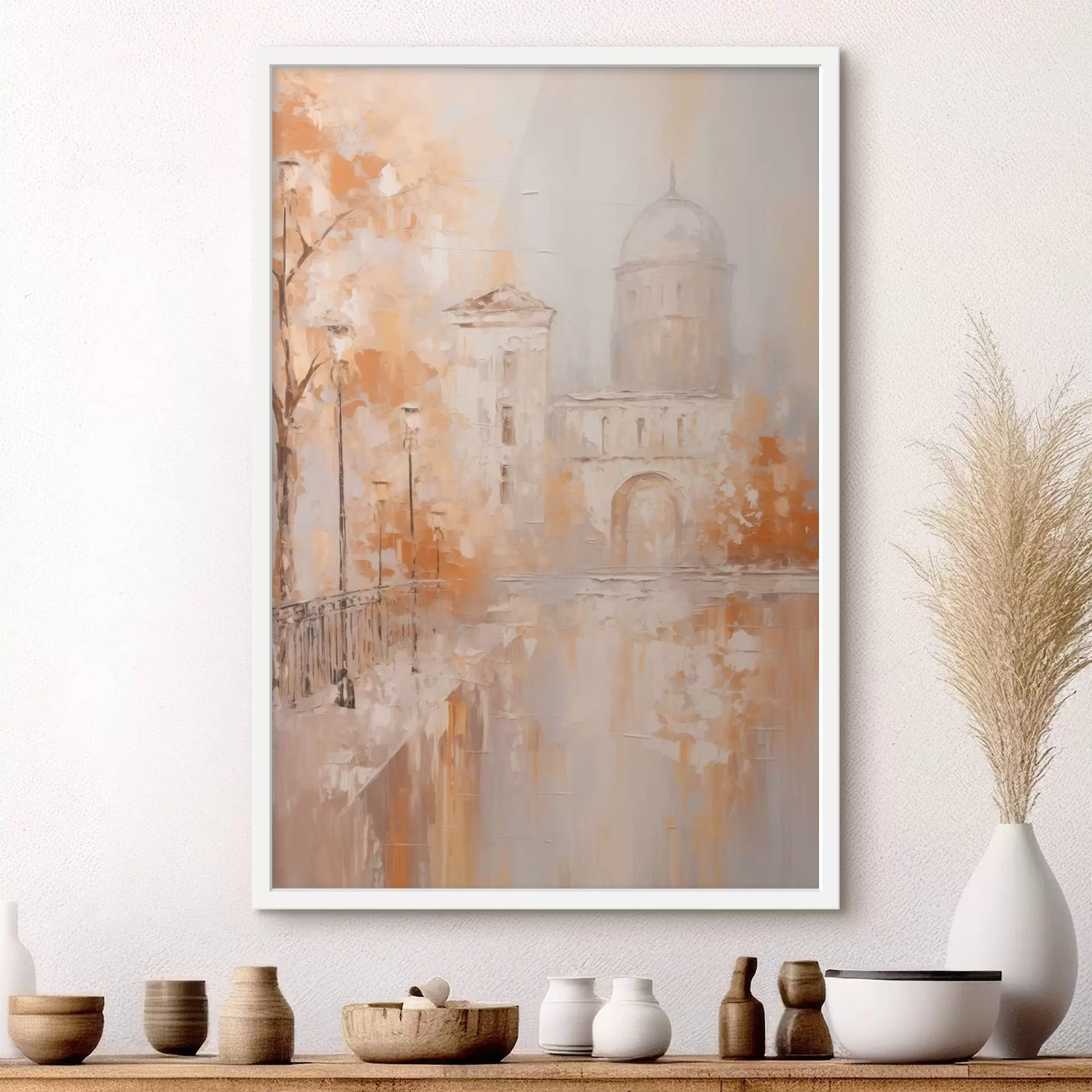 Fototapeedid Linnavaade soojades toonides kaarega f47303