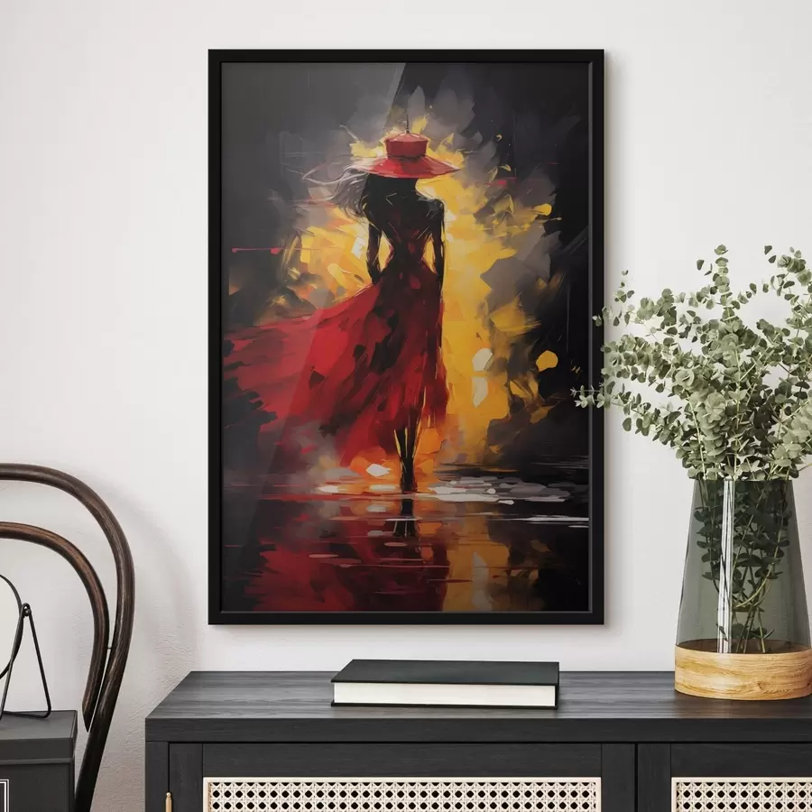 Fototapeedid Punane kuju ereda valguse käes f47318