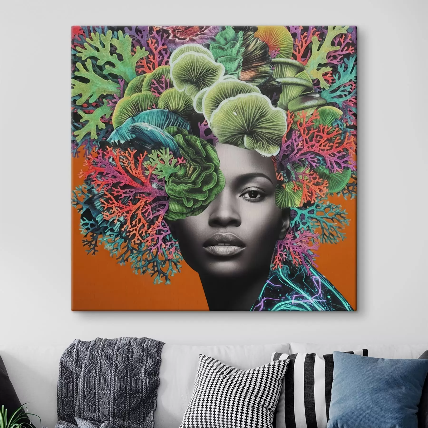 Pilt Psühhedeelne portree seentega s47787